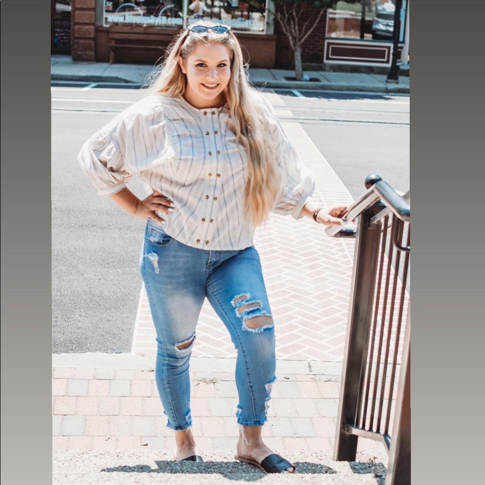Striped cotton button up - Picture 5 of 5